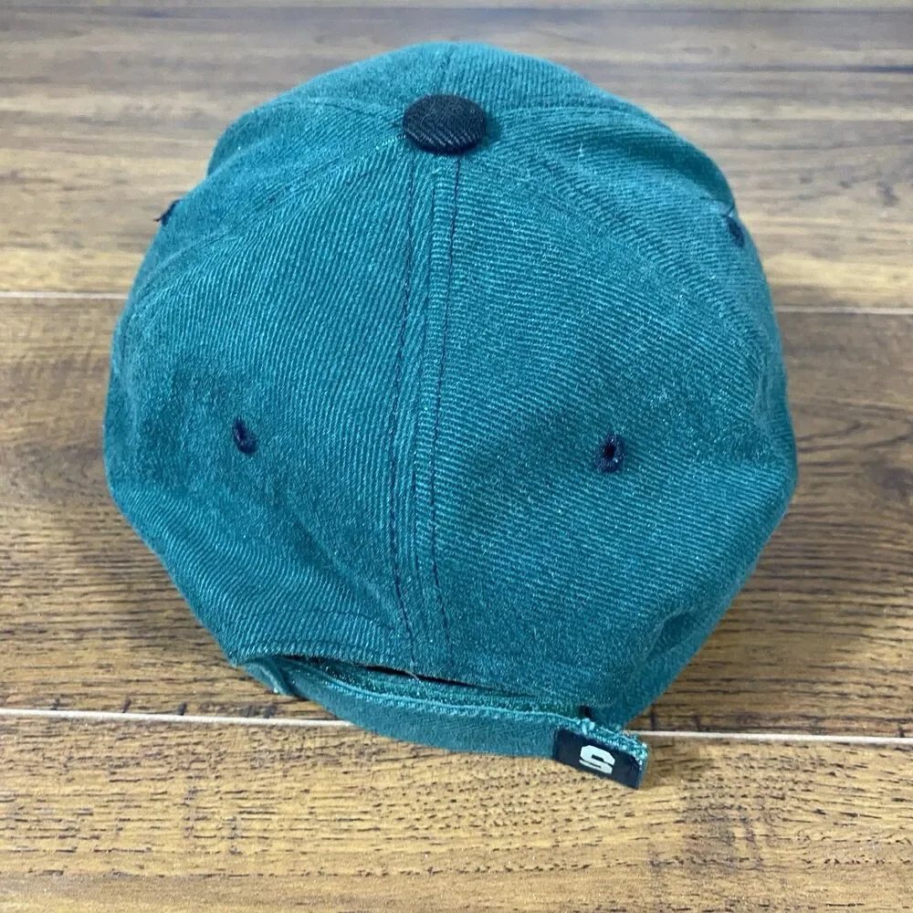 Michigan State Spartans Hat Cap Strap Back Green Embroidered Logo Mens NCAA